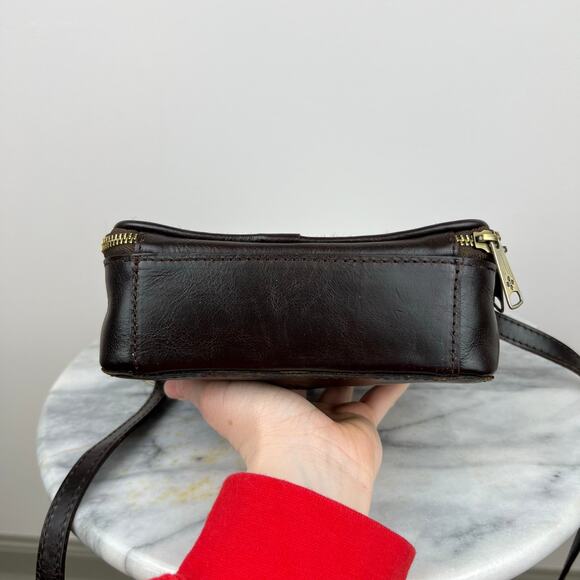 Patricia Nash Leopard Haircalf Rimini Double Zip Box Crossbody Bag - Picture 6 of 13